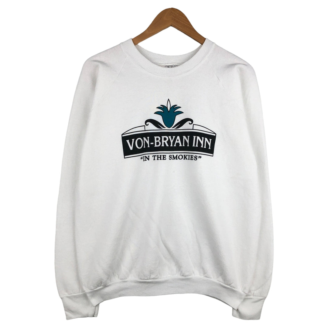 Fruit of the Loom printed sweatshirt, made in the USA, men's size XL cotton white type Vintage Second Hand