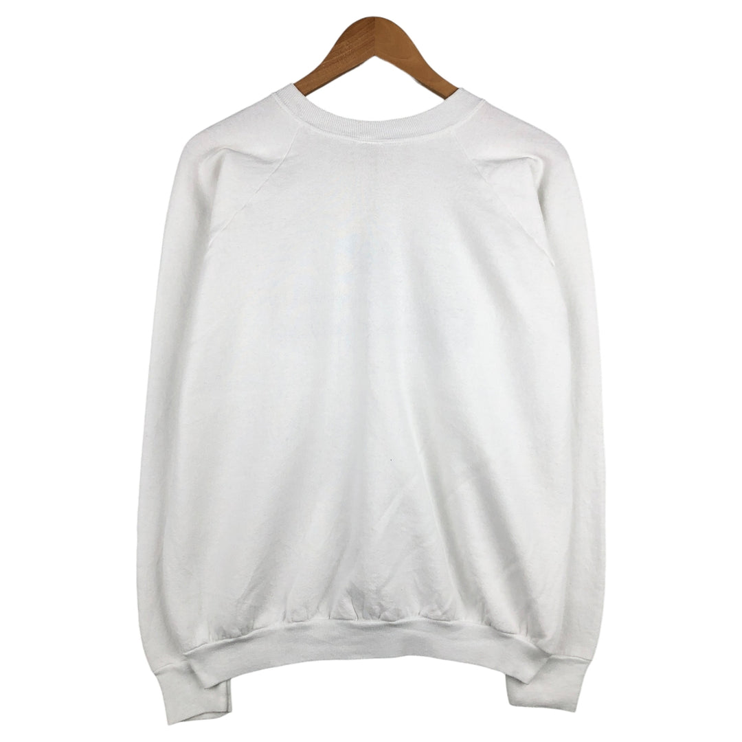 Fruit of the Loom printed sweatshirt, made in the USA, men's size XL cotton white type Vintage Second Hand