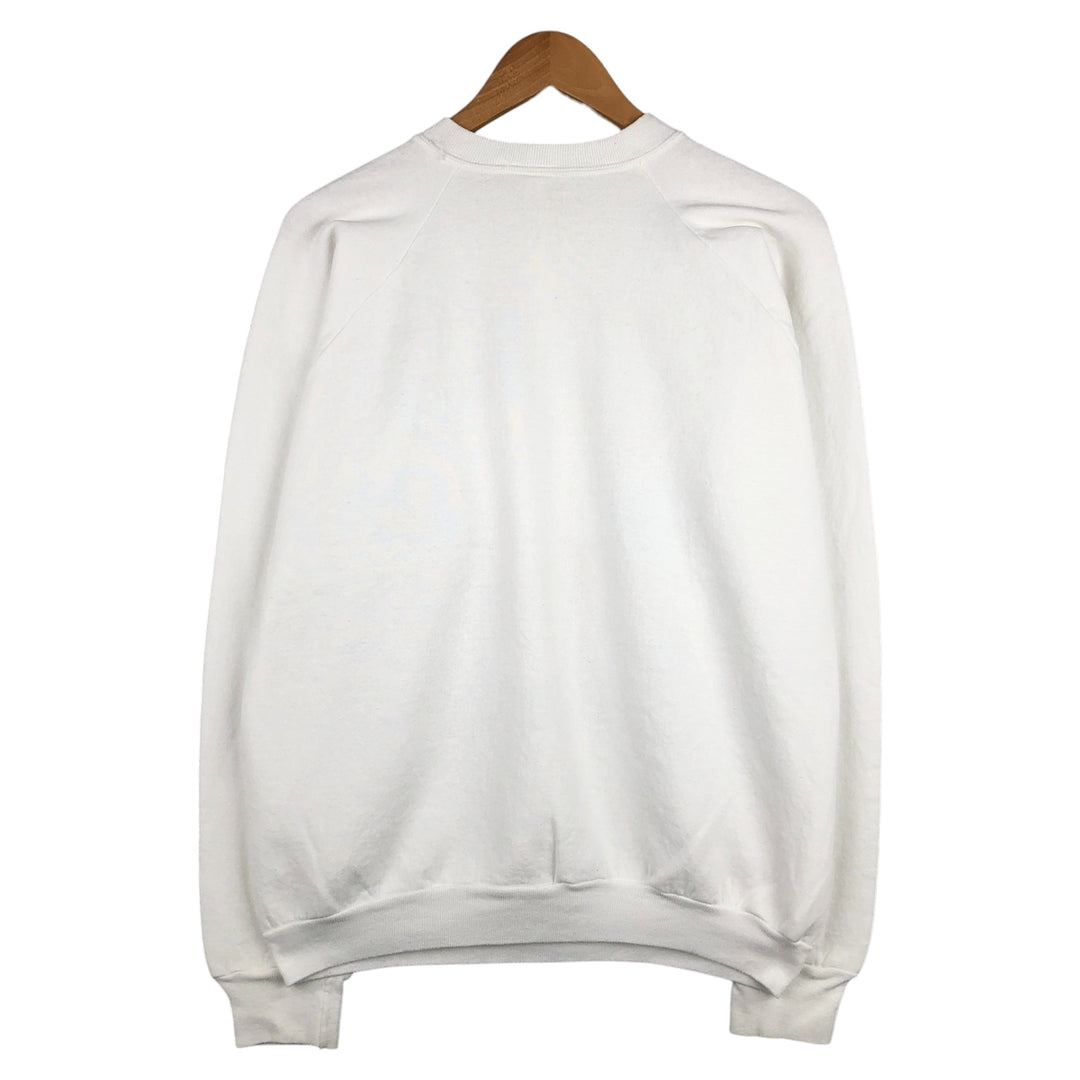 Vintage 90'S Fruit of the Loom print sweatshirt, made in Canada, men's size XL cotton white type Vintage Second Hand