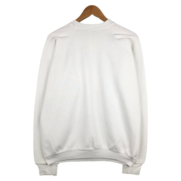 Vintage 90'S Fruit of the Loom print sweatshirt, made in Canada, men's size XL cotton white type Vintage Second Hand