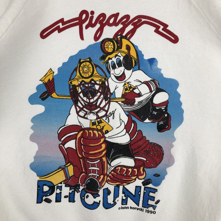 Vintage 90'S Fruit of the Loom print sweatshirt, made in Canada, men's size XL cotton white type Vintage Second Hand