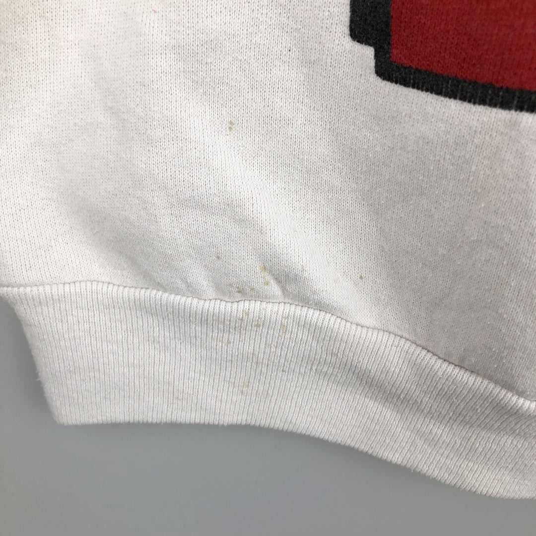 80'S Disney Mickey Mouse character sweatshirt, sweatshirt, made in USA, men's XL size, vintage cotton white type Vintage Second Hand