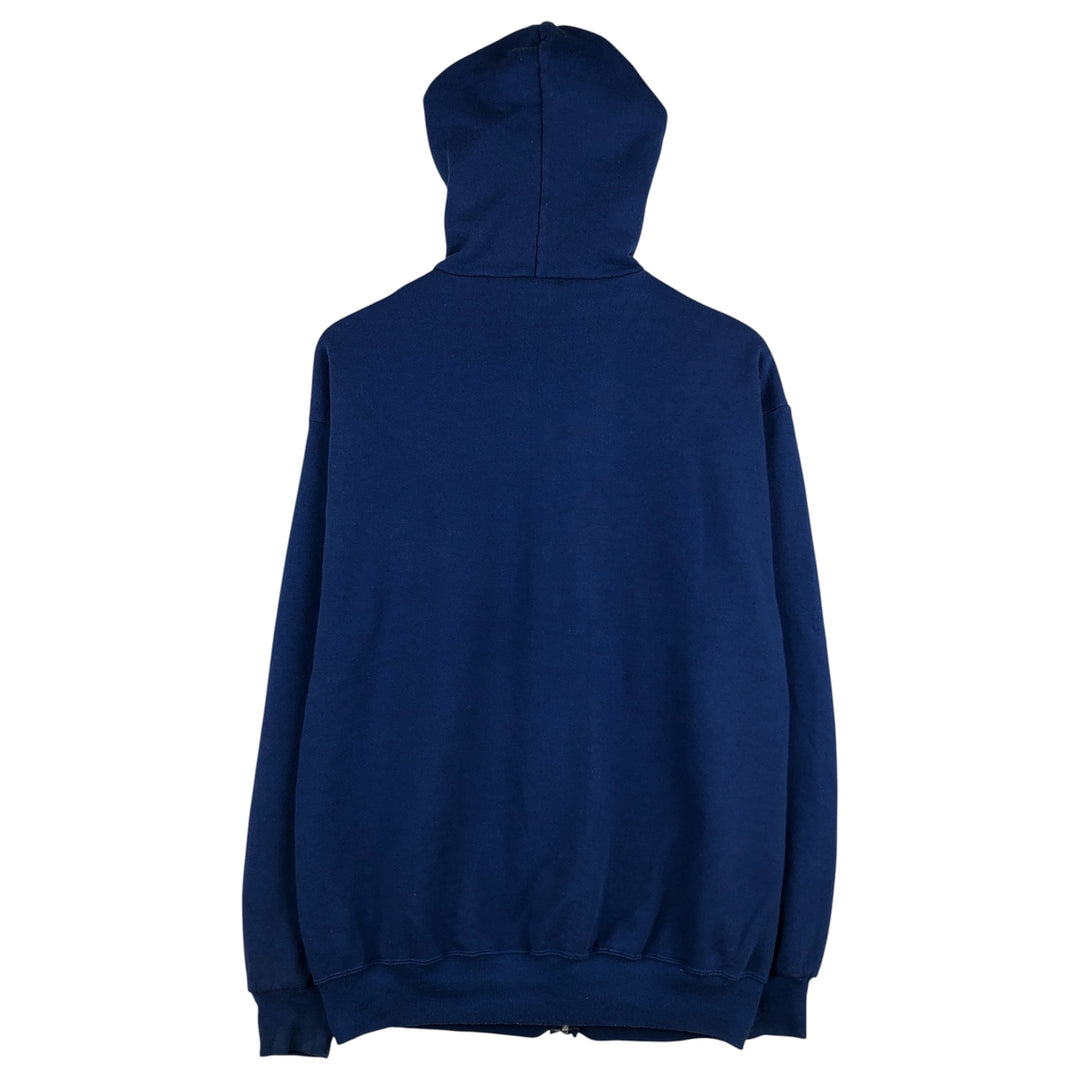 Vintage 80s-90'S Jerzees Full-Zip Hoodie, Made in USA, Men's XL cotton blue type Vintage Second Hand