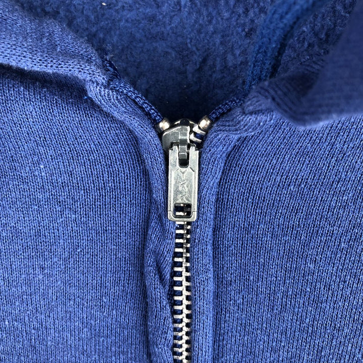 Vintage 80s-90'S Jerzees Full-Zip Hoodie, Made in USA, Men's XL cotton blue type Vintage Second Hand