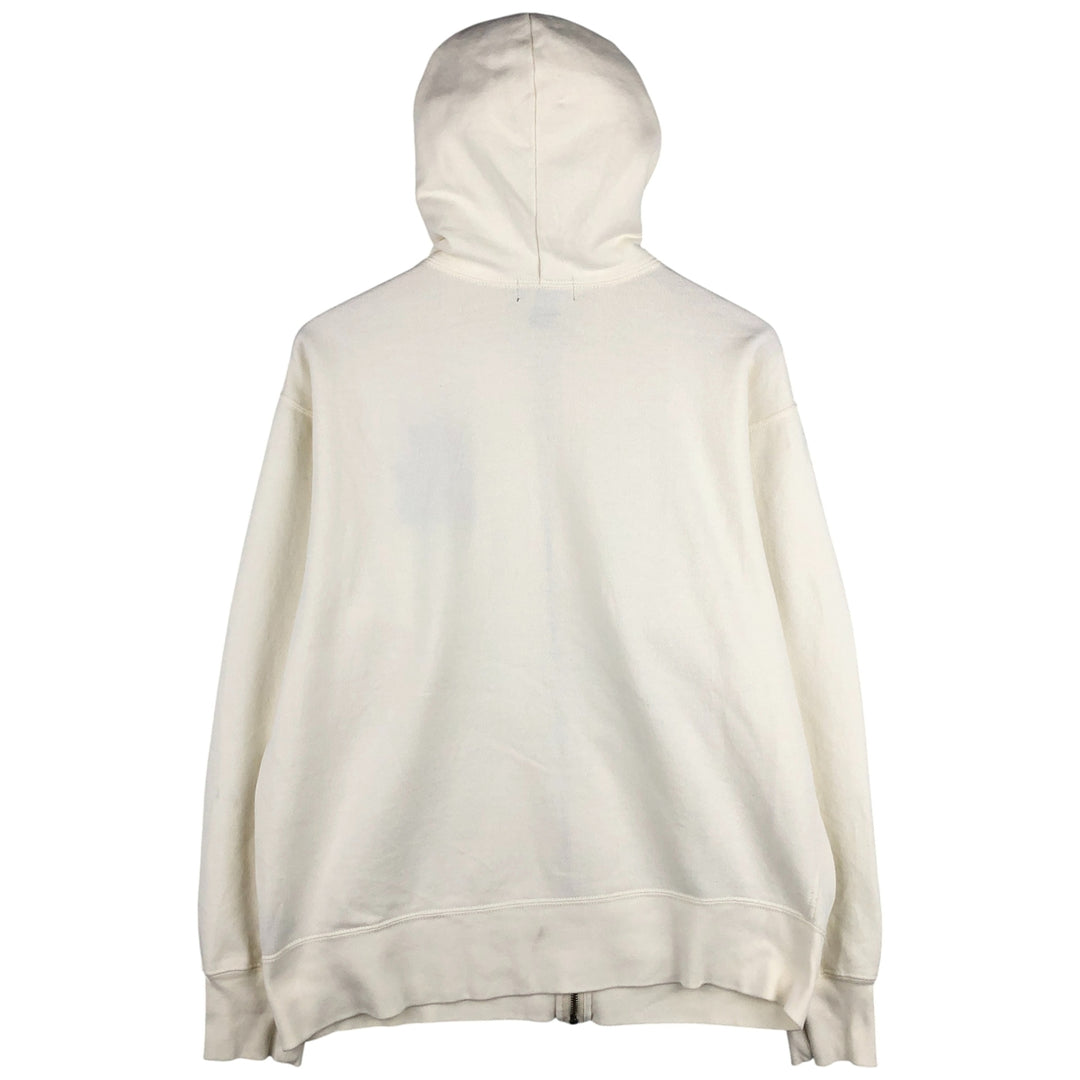 Ralph Lauren Polo Jeans Company full-zip sweatshirt hoodie, size M cotton unbleached Vintage Second Hand