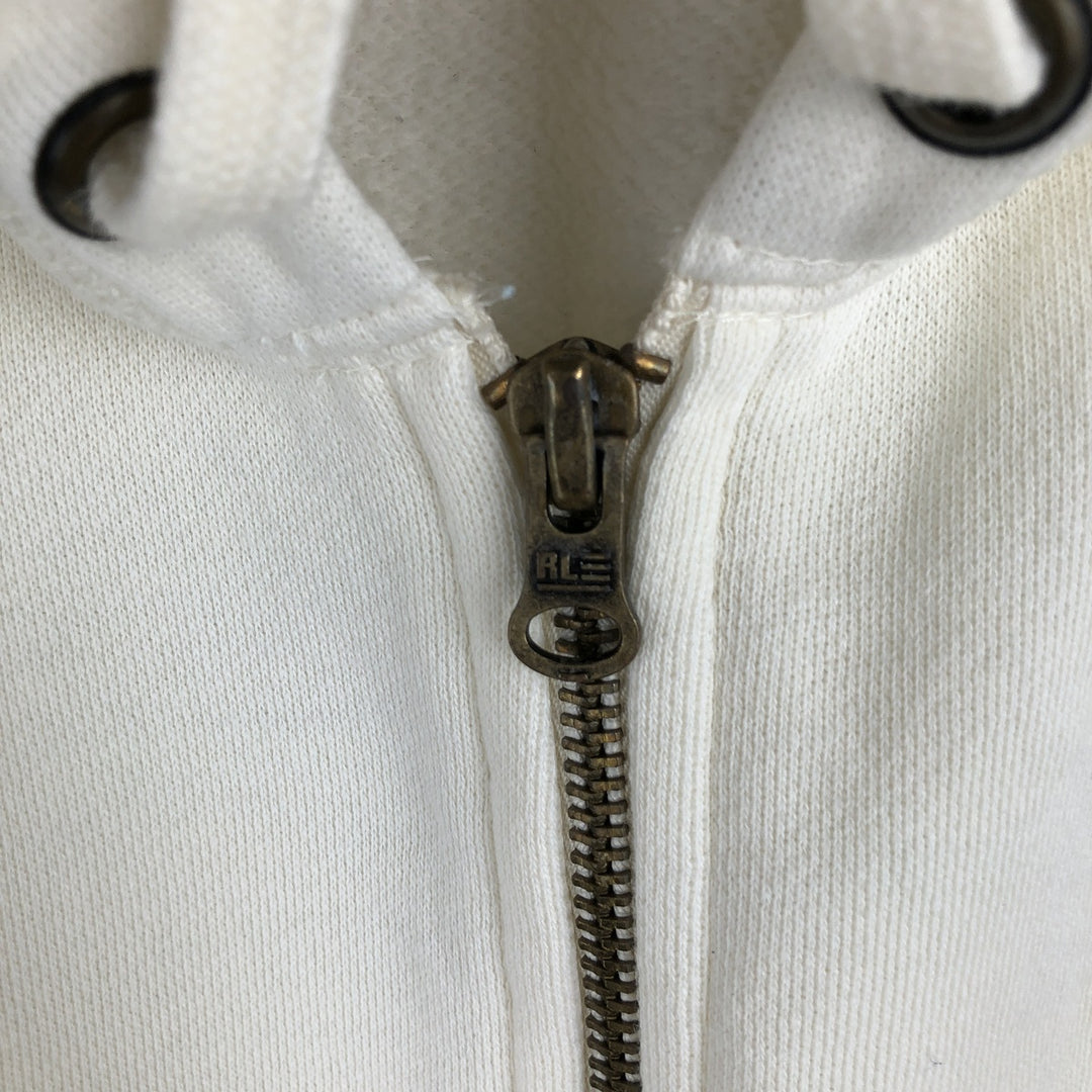 Ralph Lauren Polo Jeans Company full-zip sweatshirt hoodie, size M cotton unbleached Vintage Second Hand