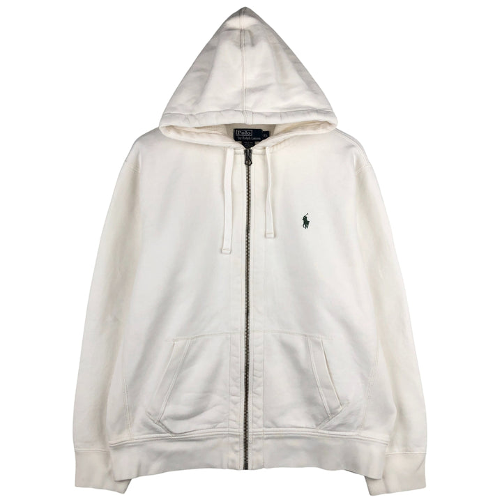 Ralph Lauren POLO by Ralph Lauren Sweat Full Zip Hoodie Men's XL cotton white type Vintage Second Hand