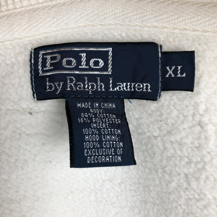 Ralph Lauren POLO by Ralph Lauren Sweat Full Zip Hoodie Men's XL cotton white type Vintage Second Hand