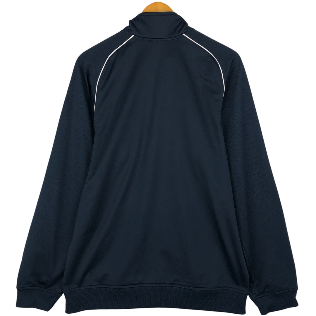 00'S adidas jersey track jacket, men's size M polyester navy blue type Vintage Second Hand