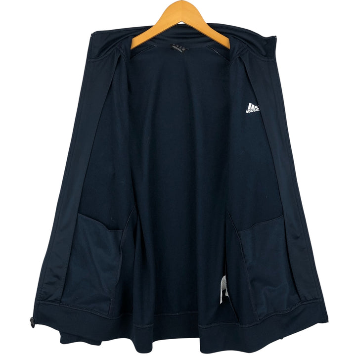 00'S adidas jersey track jacket, men's size M polyester navy blue type Vintage Second Hand