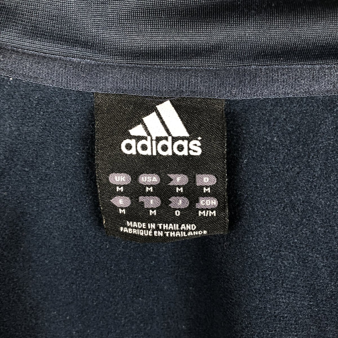 00'S adidas jersey track jacket, men's size M polyester navy blue type Vintage Second Hand