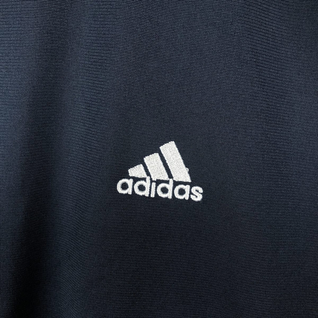 00'S adidas jersey track jacket, men's size M polyester navy blue type Vintage Second Hand