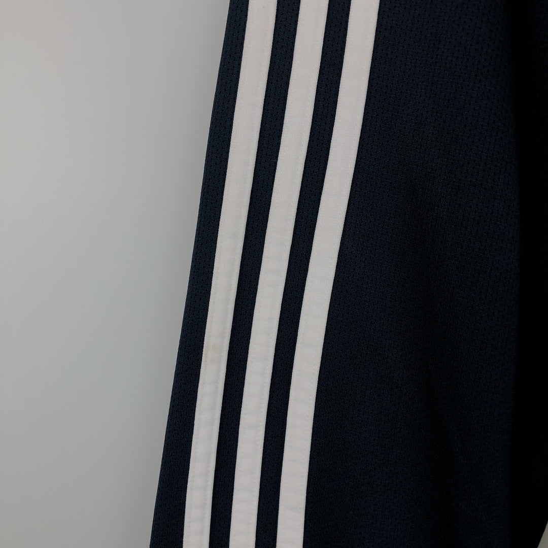 00'S adidas jersey track jacket, men's size M polyester navy blue type Vintage Second Hand