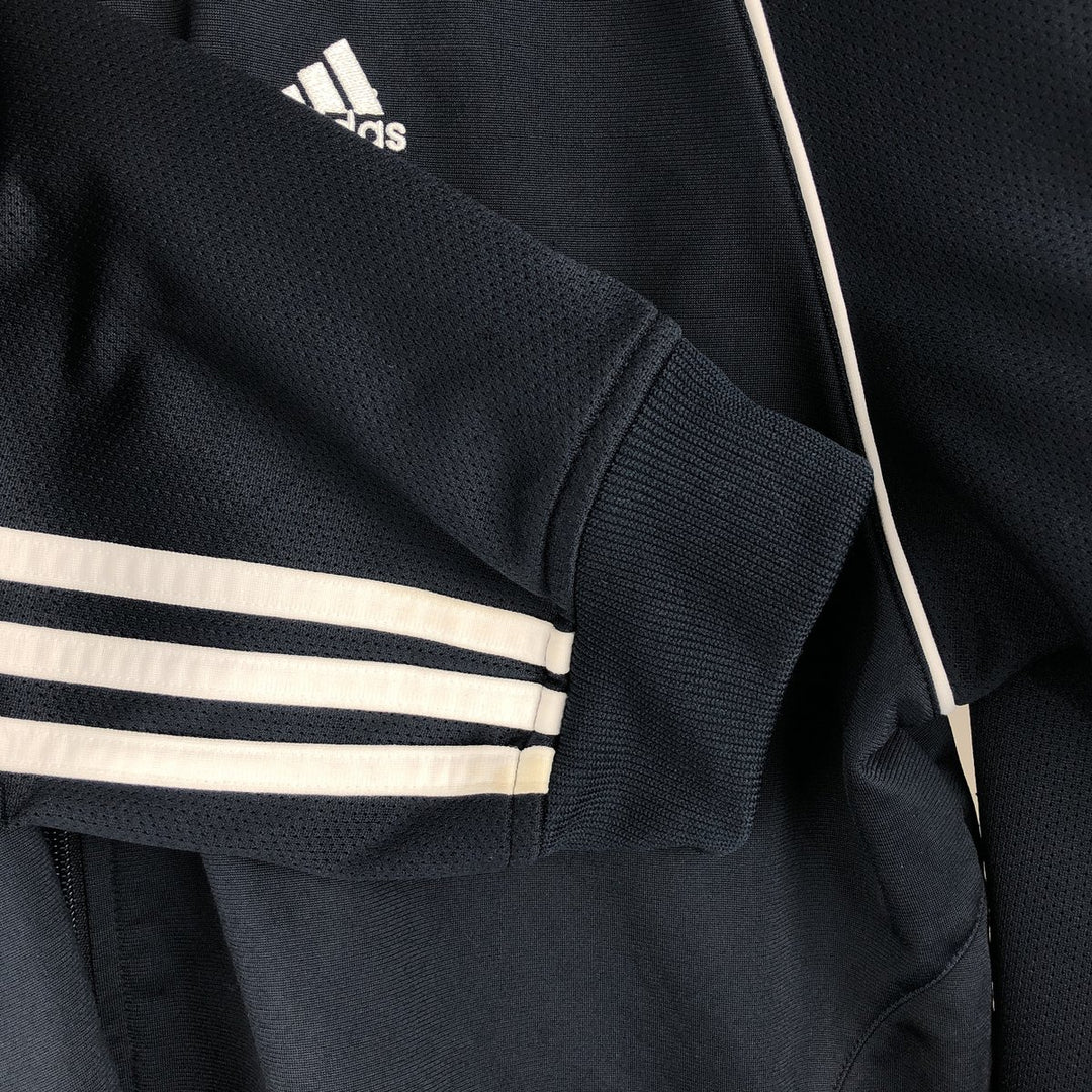 00'S adidas jersey track jacket, men's size M polyester navy blue type Vintage Second Hand