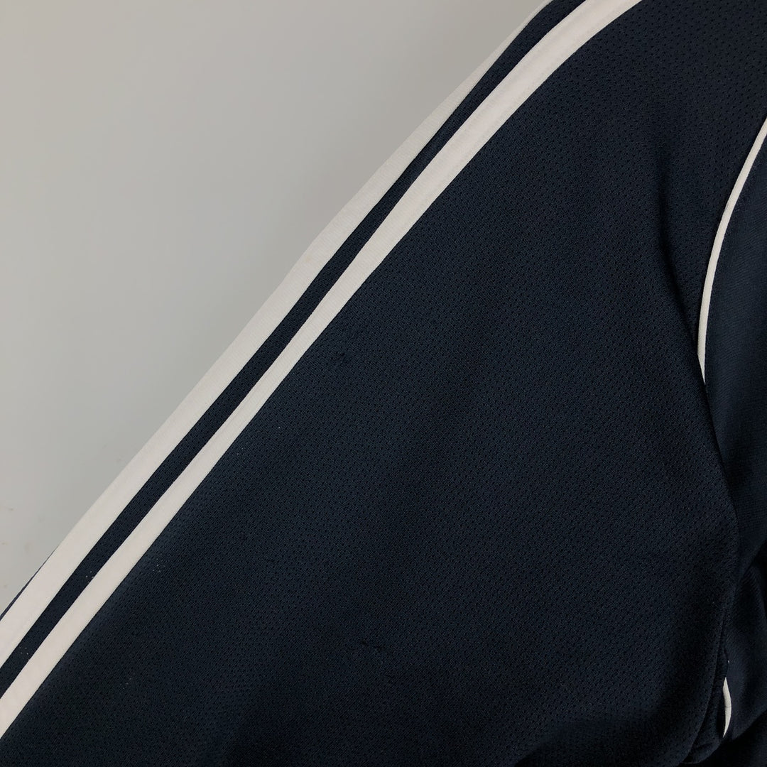 00'S adidas jersey track jacket, men's size M polyester navy blue type Vintage Second Hand