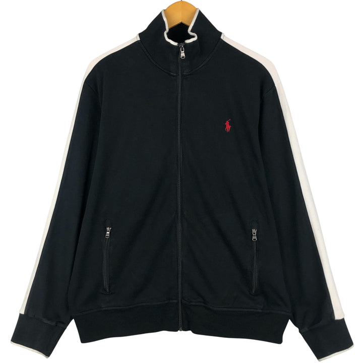 Ralph Lauren POLO RALPH LAUREN Jersey Track Jacket Men's Size L cotton black type Vintage Second Hand
