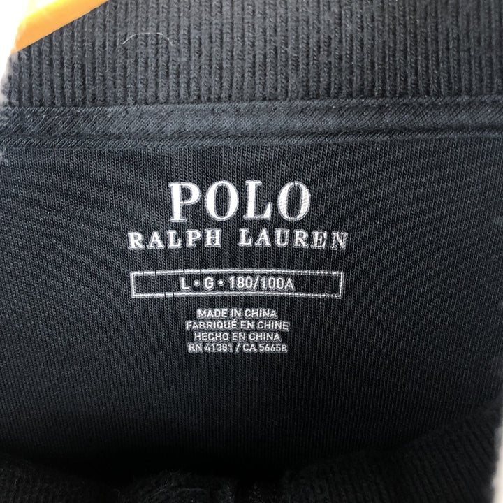 Ralph Lauren POLO RALPH LAUREN Jersey Track Jacket Men's Size L cotton black type Vintage Second Hand