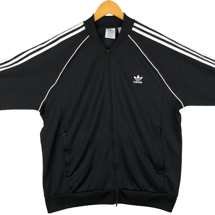 Adidas Originals Jersey Track Jacket, Men's XXL recycled polyester black type Vintage Second Hand