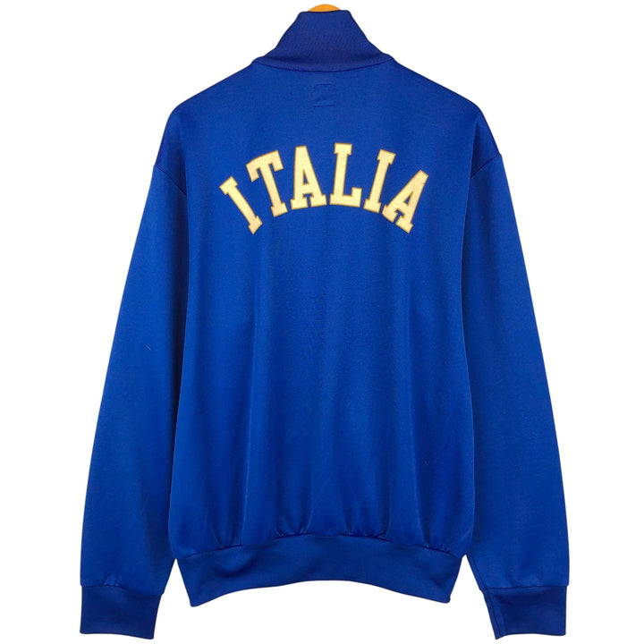 2000'S adidas Originals Italy National Football Team Track Jacket, Men's XL polyester blue type Vintage Second Hand