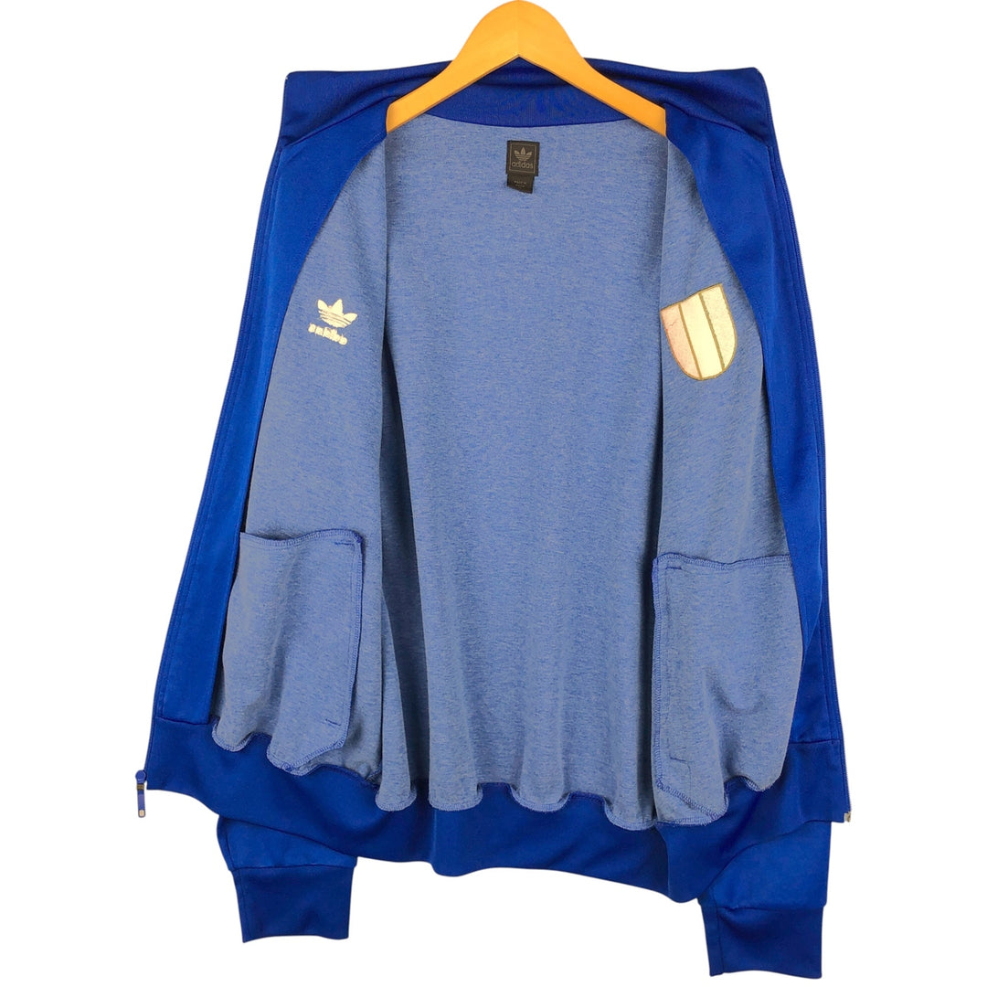 2000'S adidas Originals Italy National Football Team Track Jacket, Men's XL polyester blue type Vintage Second Hand