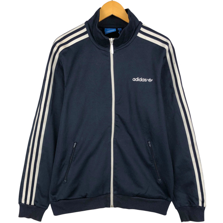 Adidas Originals Jersey Track Jacket Men's M cotton navy blue type Vintage Second Hand