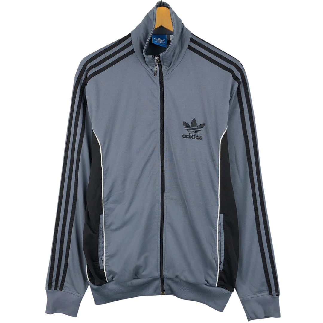 Adidas Originals Jersey Track Jacket Men's M polyester Charcoal Vintage Second Hand