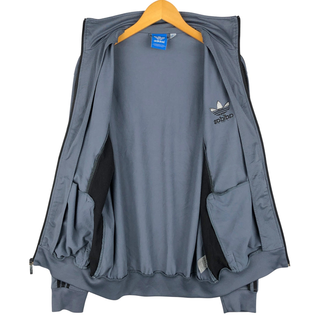 Adidas Originals Jersey Track Jacket Men's M polyester Charcoal Vintage Second Hand