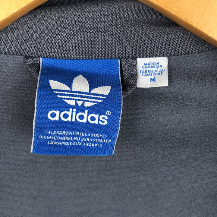 Adidas Originals Jersey Track Jacket Men's M polyester Charcoal Vintage Second Hand