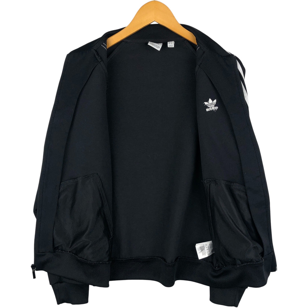 adidas Originals Jersey Track Jacket, Men's Medium, Full Zip polyester black type Vintage Second Hand