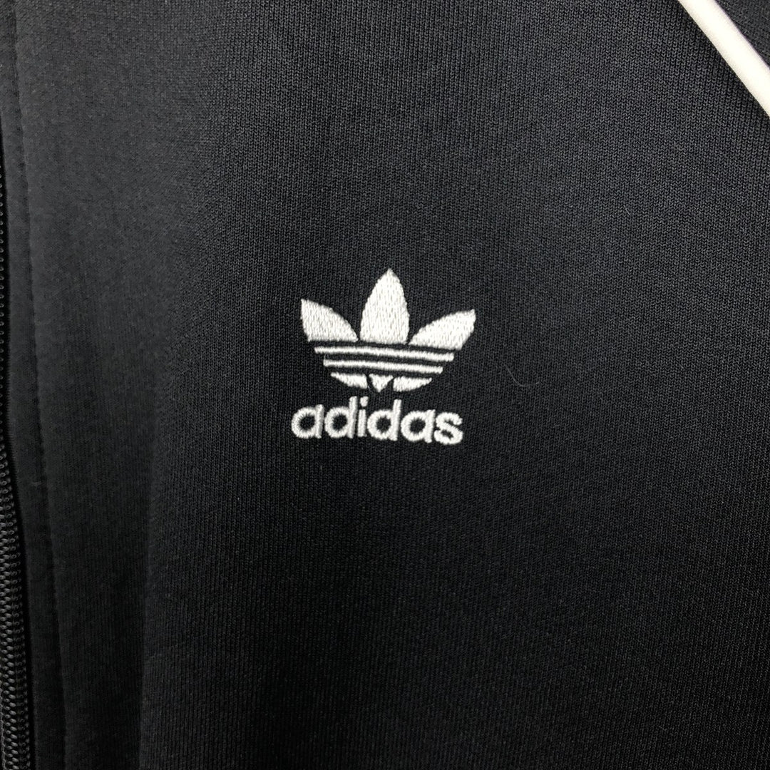 adidas Originals Jersey Track Jacket, Men's Medium, Full Zip polyester black type Vintage Second Hand