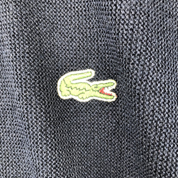 Vintage 70s-80'S Lacoste Chemise acrylic knit cardigan, men's size M acrylic navy blue type Vintage Second Hand