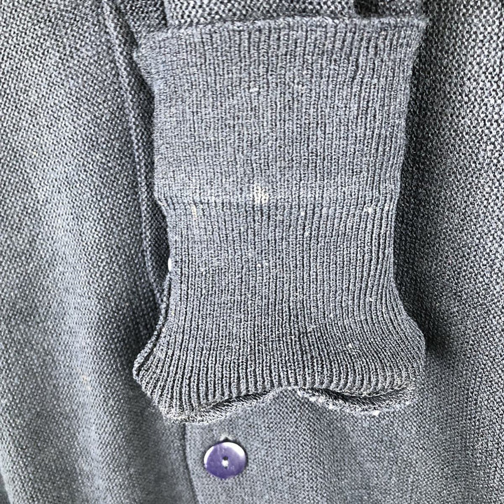 Vintage 70s-80'S Lacoste Chemise acrylic knit cardigan, men's size M acrylic navy blue type Vintage Second Hand