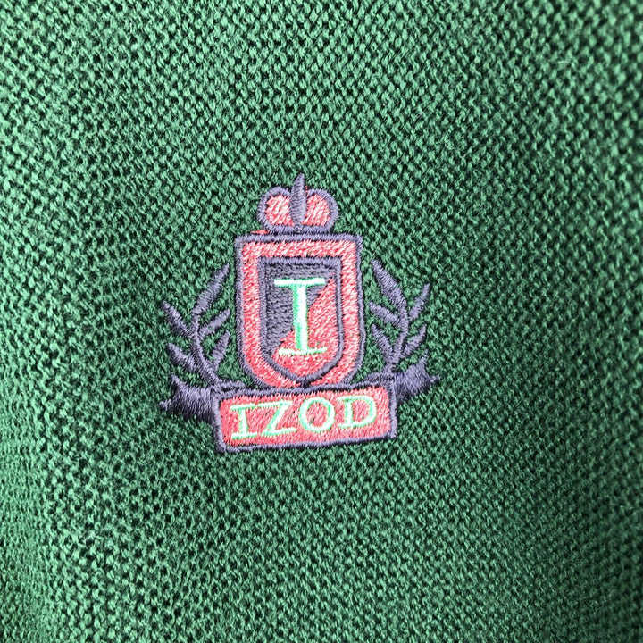 Vintage 90'S IZOD acrylic knit cardigan, made in the USA, size M, men's acrylic Green type dark green Vintage Second Hand