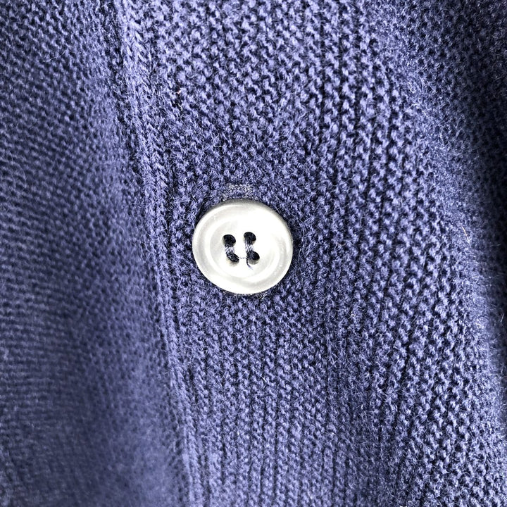 Cypress Links Golf Wear Acrylic Knit Cardigan, Made in USA, Men's Size L acrylic navy blue type Vintage Second Hand