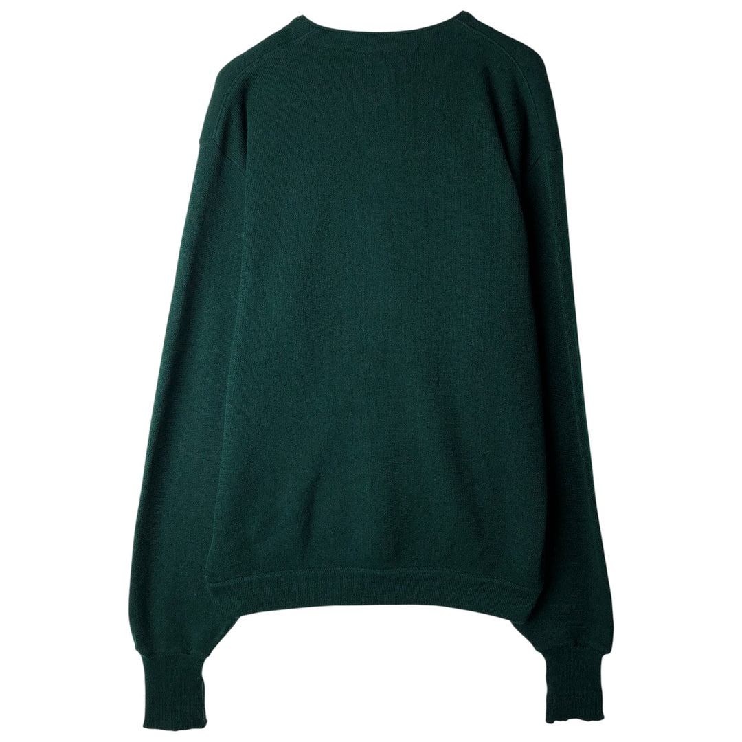 IZOD Acrylic Knit Cardigan, Men's XL acrylic green type Vintage Second Hand