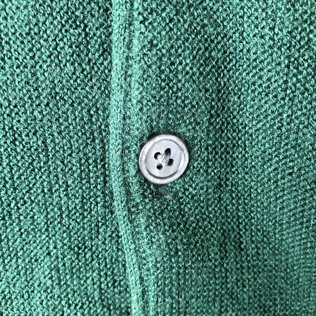 IZOD Acrylic Knit Cardigan, Men's XL acrylic green type Vintage Second Hand