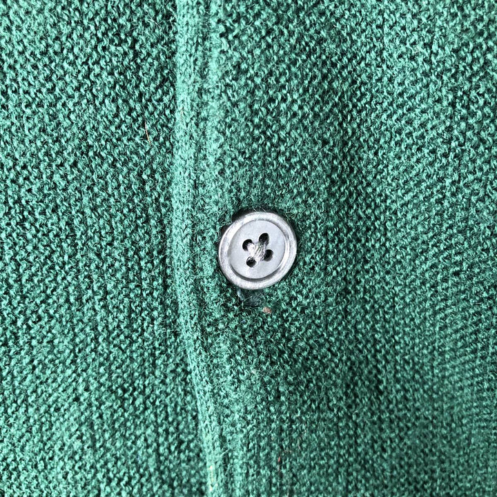 IZOD Acrylic Knit Cardigan, Men's XL acrylic green type Vintage Second Hand