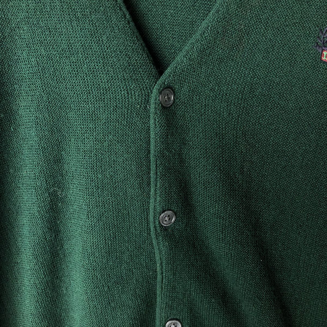 IZOD Acrylic Knit Cardigan, Men's XL acrylic green type Vintage Second Hand