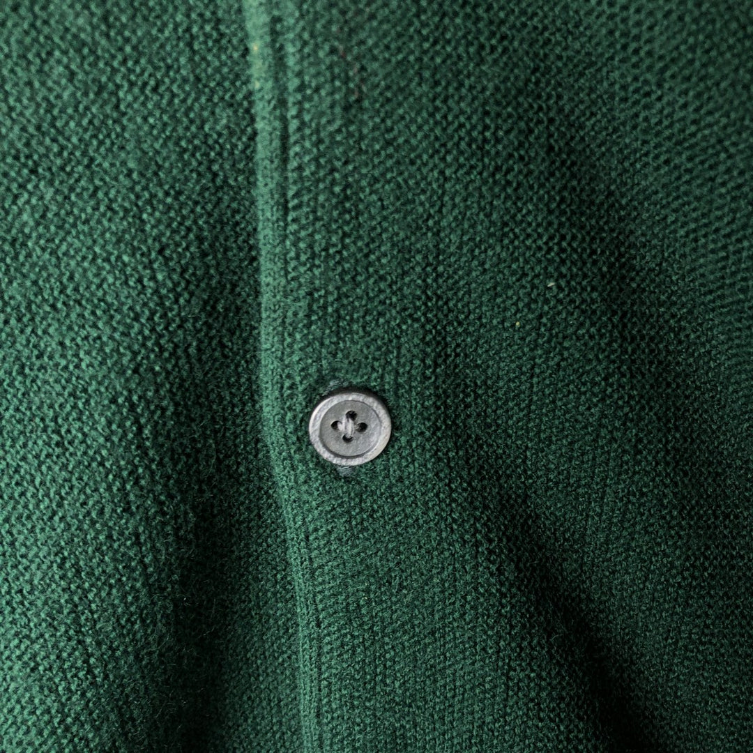 IZOD Acrylic Knit Cardigan, Men's XL acrylic green type Vintage Second Hand