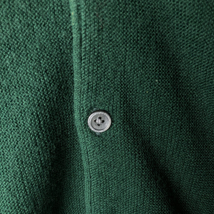 IZOD Acrylic Knit Cardigan, Men's XL acrylic green type Vintage Second Hand
