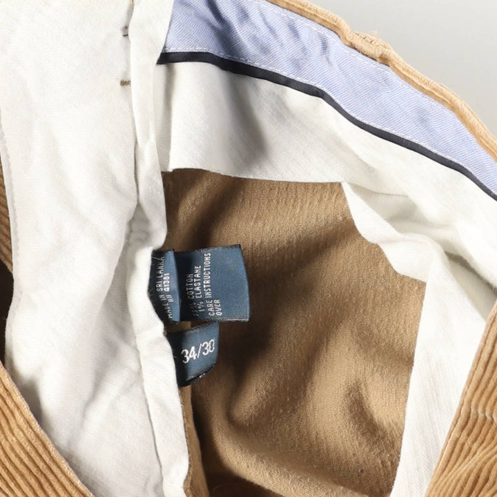 Ralph Lauren POLO by Ralph Lauren Classic Fit Corduroy Pants, Men's, Size W33 cotton Camel type Vintage Second Hand