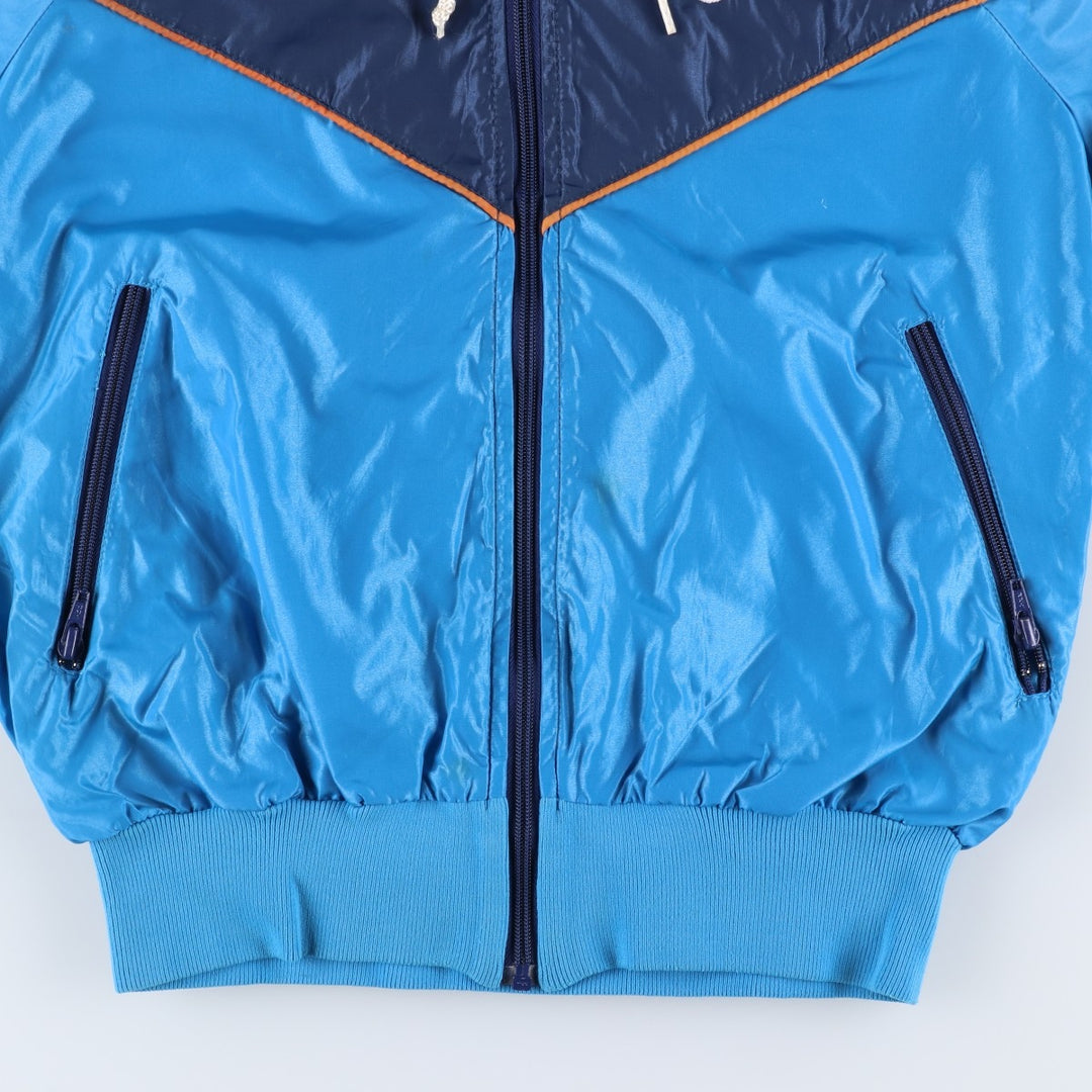1980'S Nike Navy Blue Tag Two-Tone Hooded Windbreaker Men's Size Small unclear Blue type light blue Vintage Second Hand