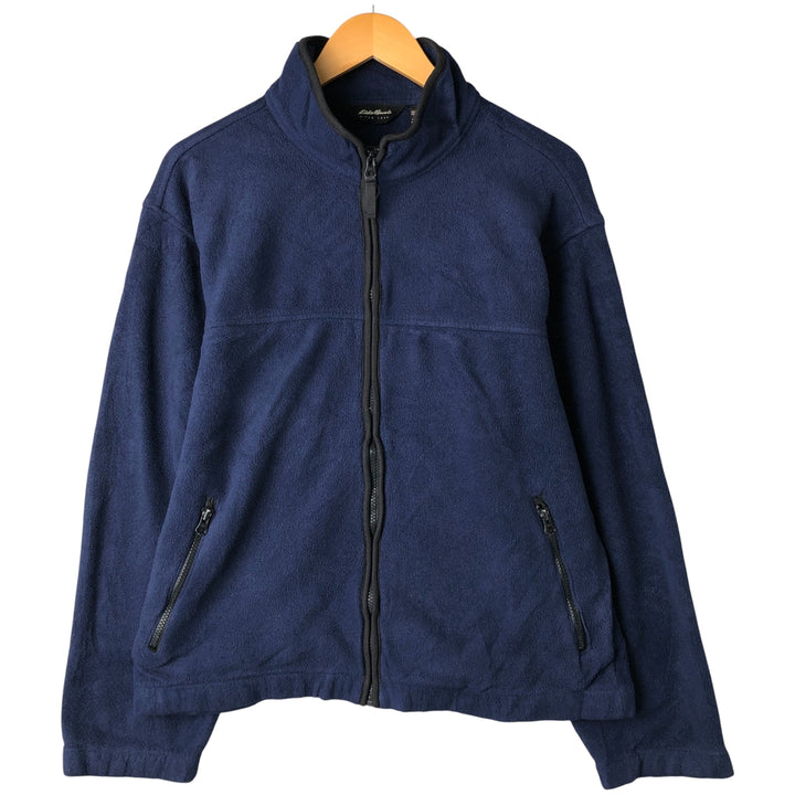 Eddie Bauer fleece jacket, men's size S polyester navy blue type Vintage Second Hand