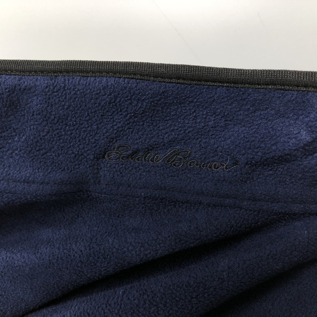 Eddie Bauer fleece jacket, men's size S polyester navy blue type Vintage Second Hand