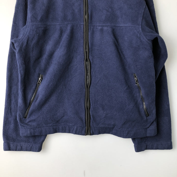 Eddie Bauer fleece jacket, men's size S polyester navy blue type Vintage Second Hand