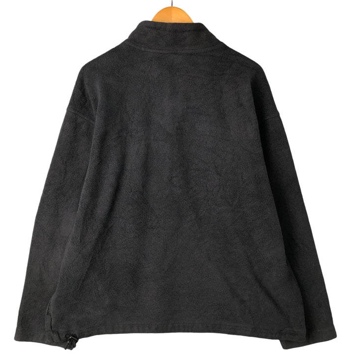Eddie Bauer Half-Zip Fleece Pullover, Men's Size L polyester black type Vintage Second Hand