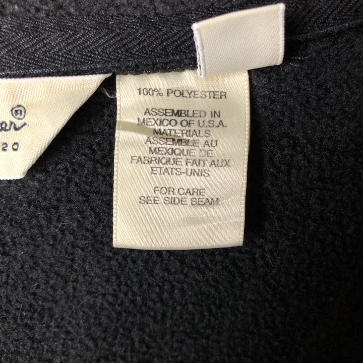 Eddie Bauer Half-Zip Fleece Pullover, Men's Size L polyester black type Vintage Second Hand