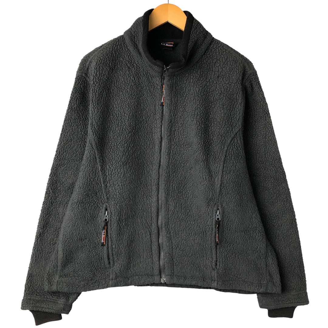 90s-00'S LLBean Fleece Jacket, Men's Size L unclear gray type Vintage Second Hand