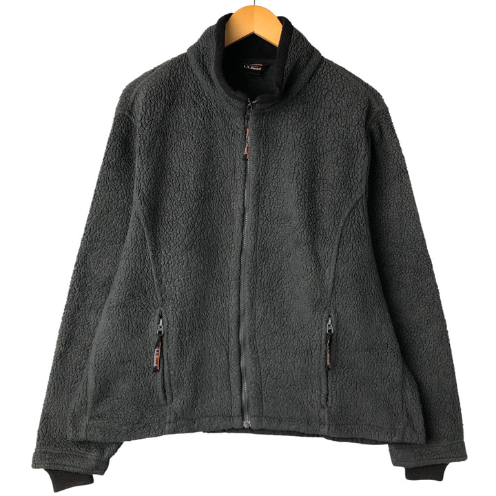 90s-00'S LLBean Fleece Jacket, Men's Size L unclear gray type Vintage Second Hand