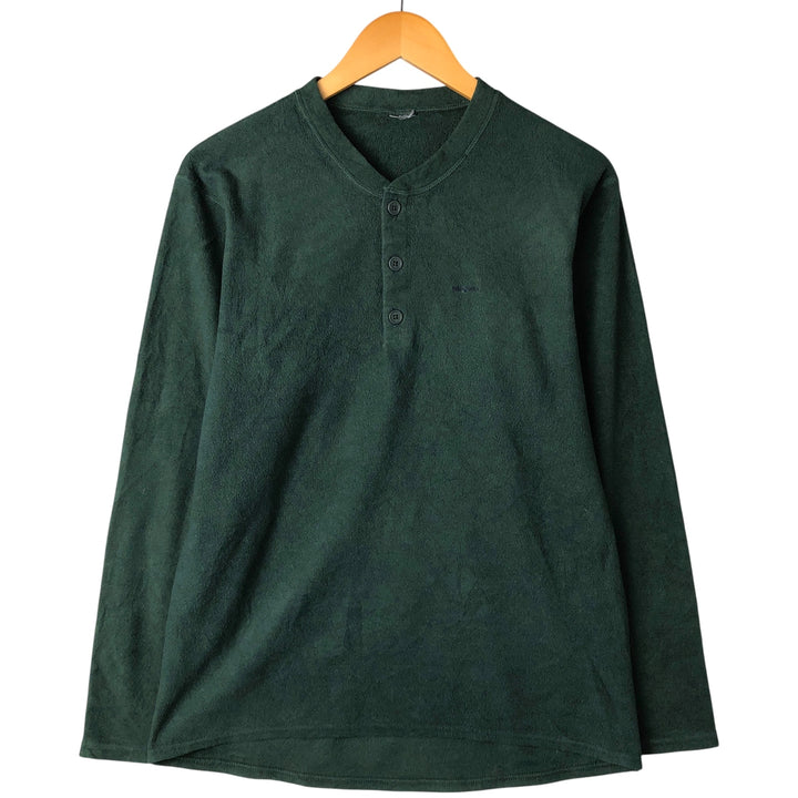 Patagonia Henley Fleece Cut and Sew, Men's Size M unclear Green type dark green Vintage Second Hand
